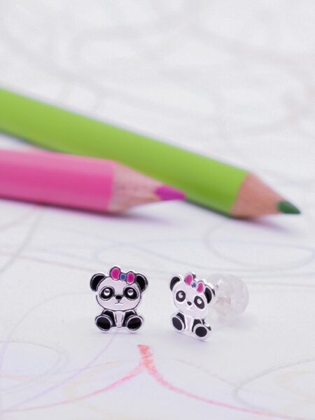 Strieborné napichovačky "Panda"