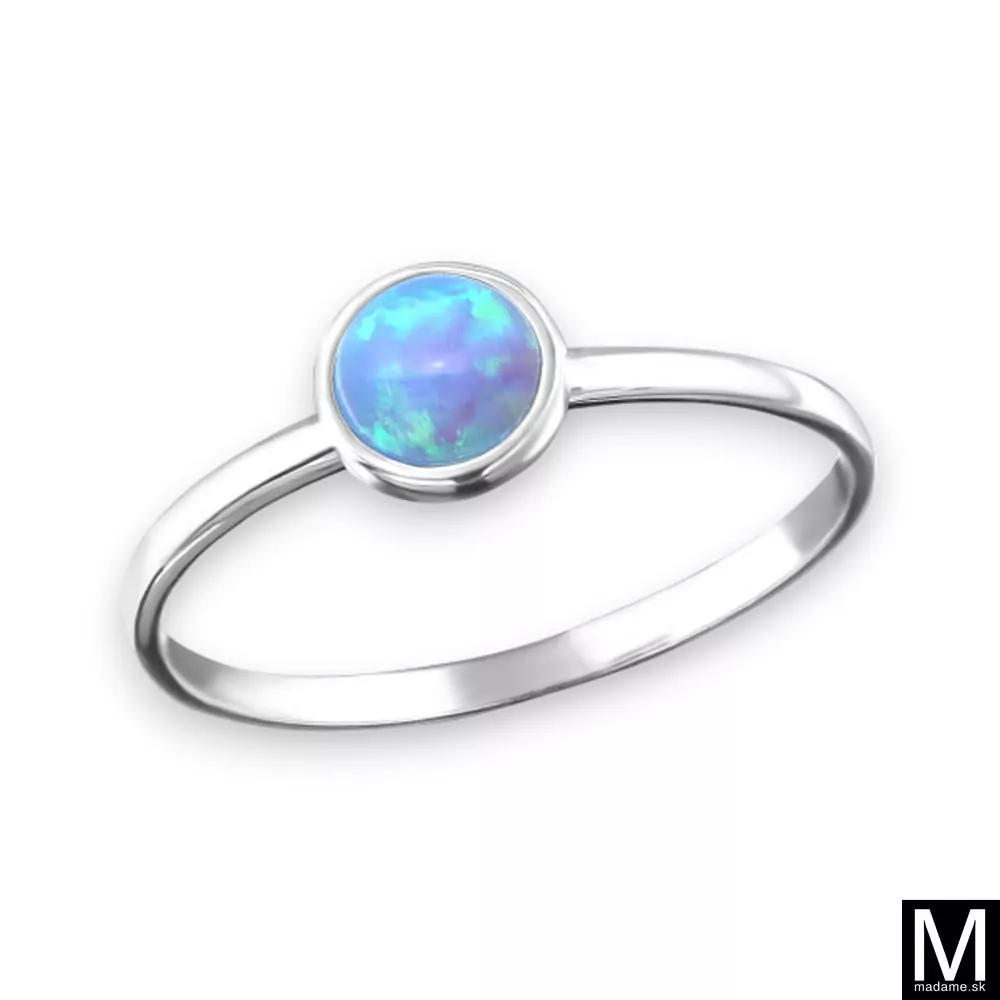 Strieborný prsteň "Modrý Opál"