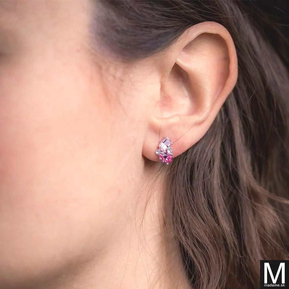 Napichovačky s krásnymi ružovými kryštáľmi