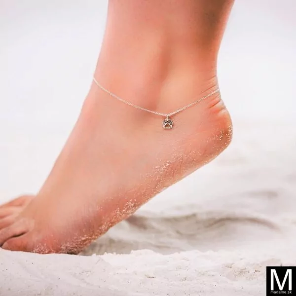 Krásna retiazka na nohu s príveskom "Labky"