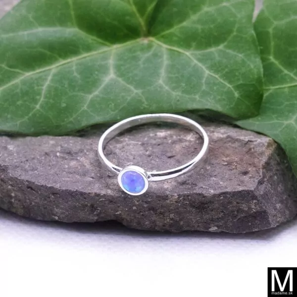 Strieborný prsteň"Modrý Opál"