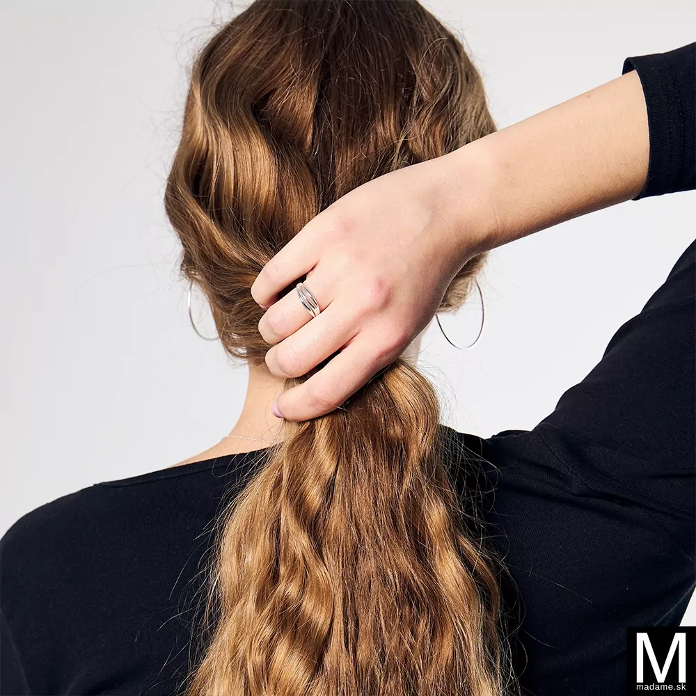 Strieborný prsteň "Ryhy"