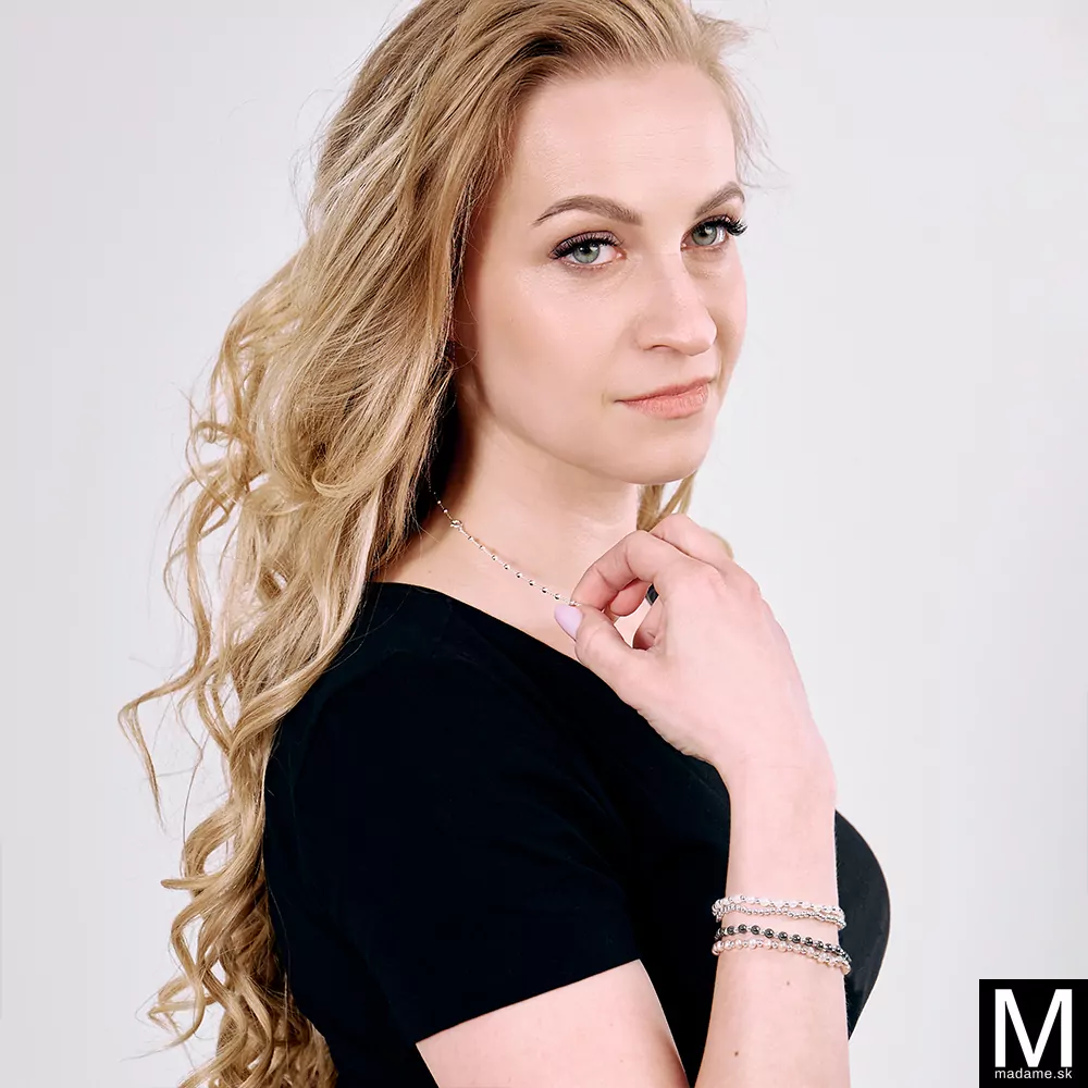 Náramok "Ružové perly"